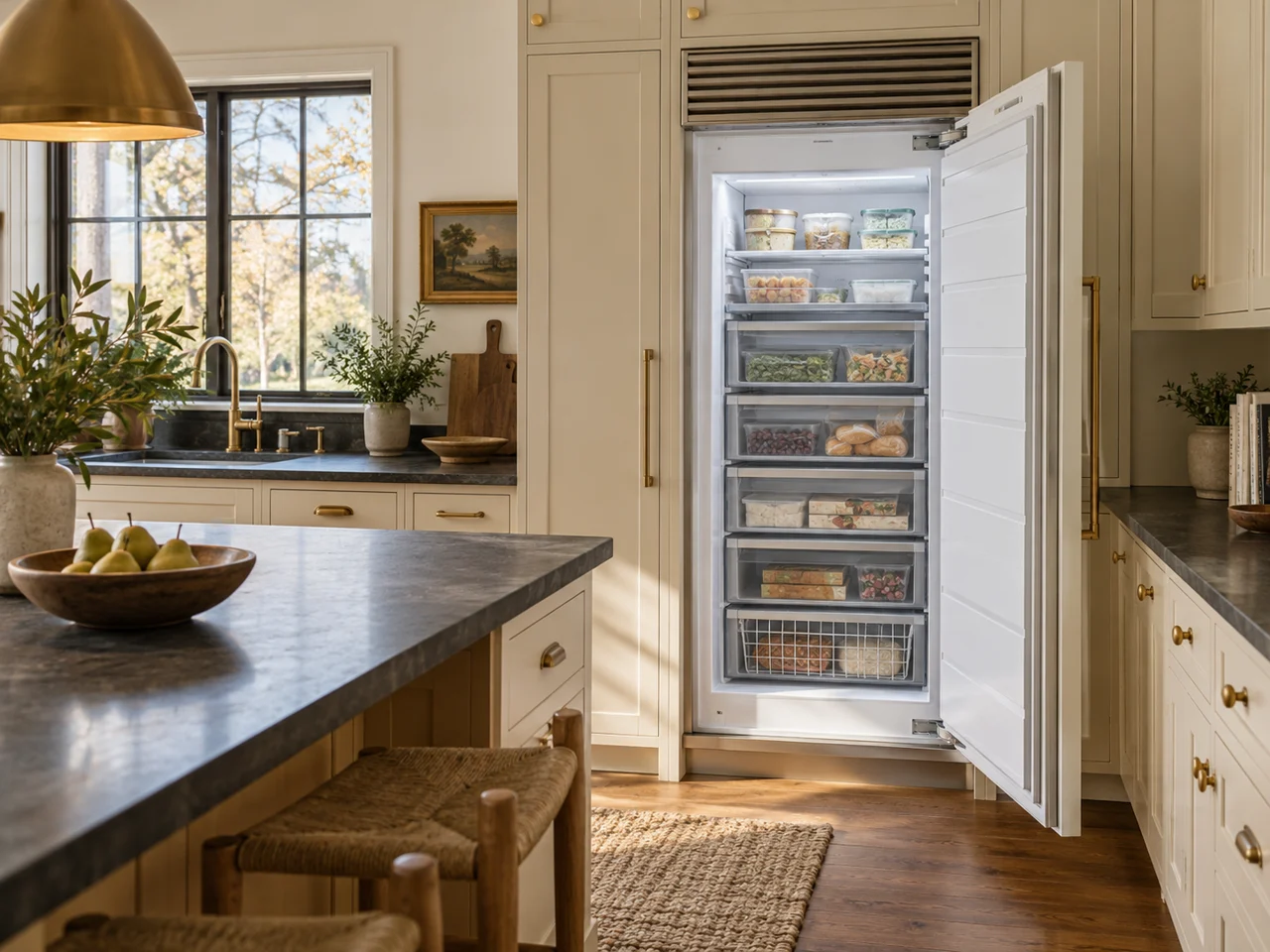 Illustration of a Sub-Zero freezer